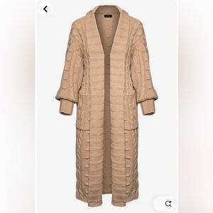 AFRM Murphy Long Cable Cardigan In Sand